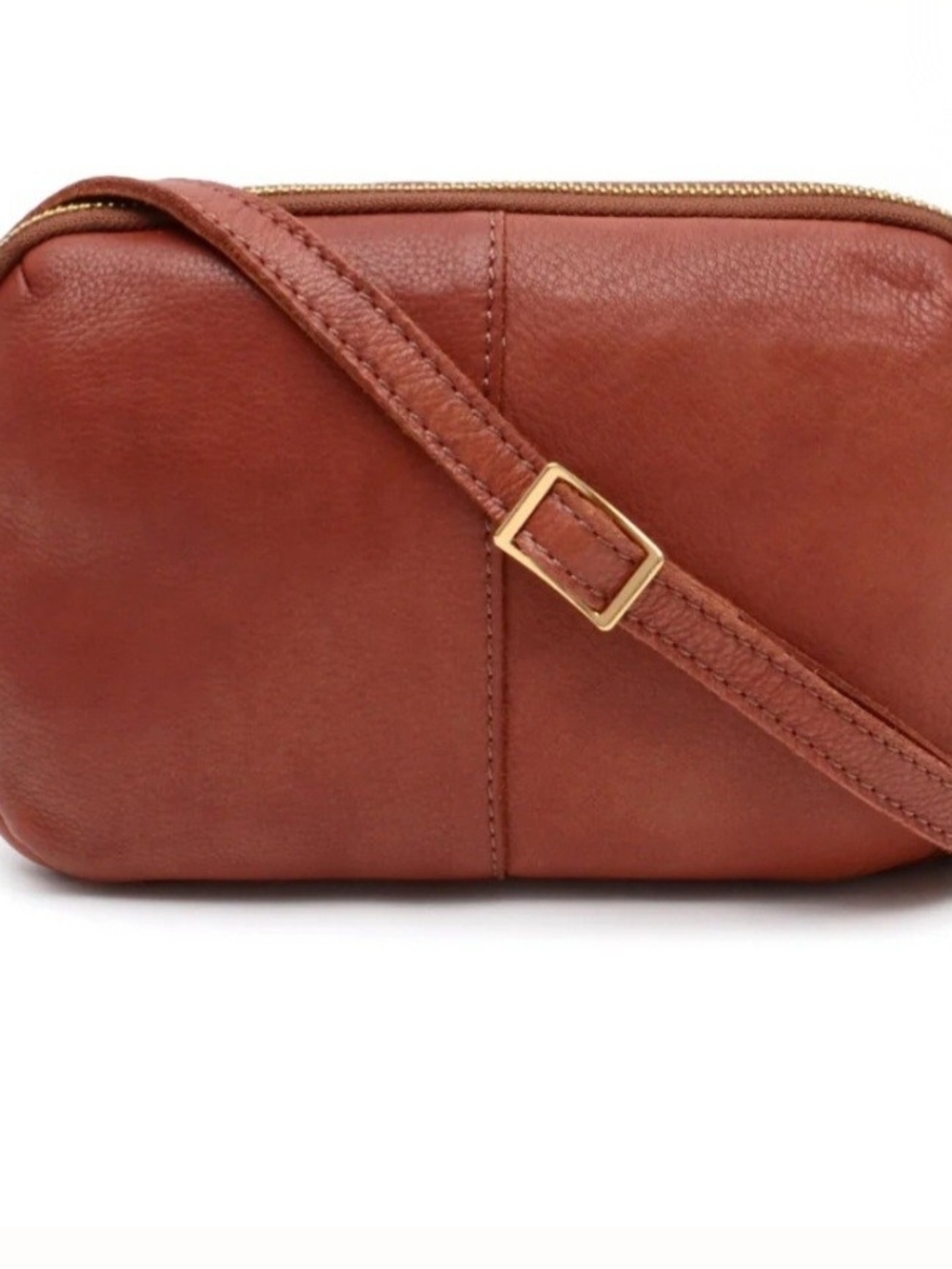Margot Ryan Phone Crossbody Bag in Brandy Leather